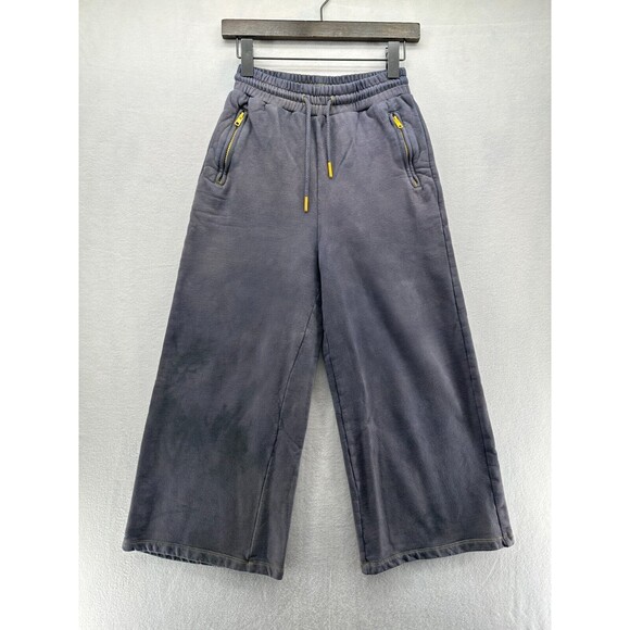 Lazy Oaf Banana Lounge Set Size S Gray 2 Piece Sweatshirt Pants Cropped Pockets - Picture 4 of 13